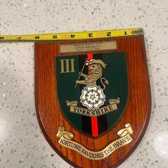 Royal Yorkshire Rose Regiment Wooden Plaque 2008 UK - Picture 6 of 6